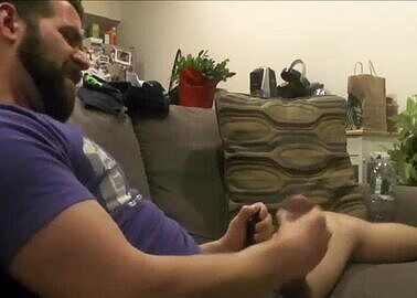 Stroking on the sofa