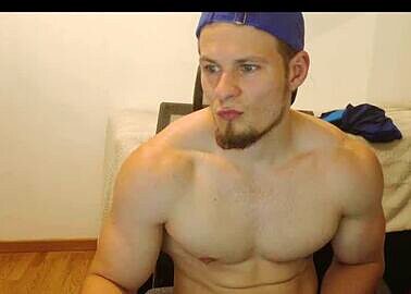 Muscle Hunk Guy Using Fleshlight AFTER Cumshot