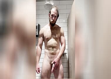 PREMIUM BEEF TIMEShower scenesWhat would you do if you saw a big beefy man rubbing one ou