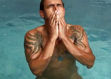 Hot latino dude enjoys his cock