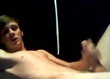 Blond Twink cum in Bed