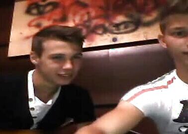 European boys show off for girl
