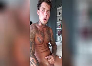 Beef Guy Smoking and Wanking