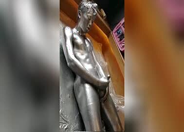 Silver Man having Jerk