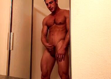 Brandon Cody takes a hot shower