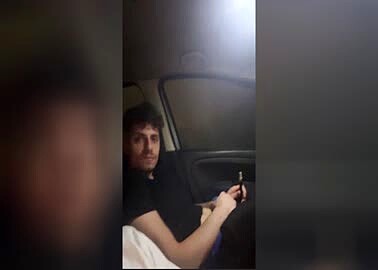 Friends cum together in car