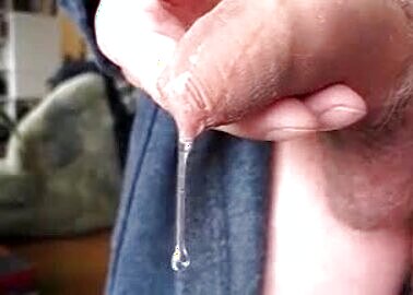 uncut grandpa drips precum