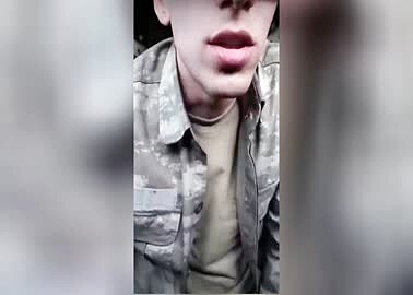 Soldier jerking in tank