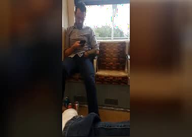 hand in pants playing on the train