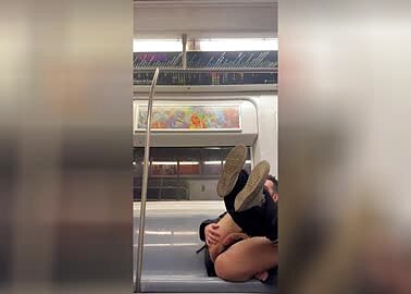 on a subway