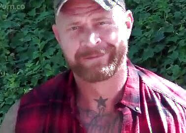 Brawny Man Busts A Nut