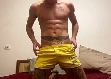Solo jerking boy