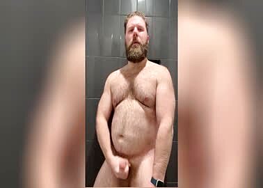 Stocky Man Busts A Nut