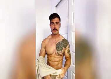 Muscular straight jerking and cumming