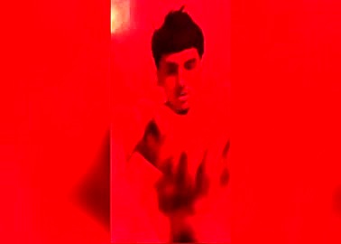 straight latino fingers himself