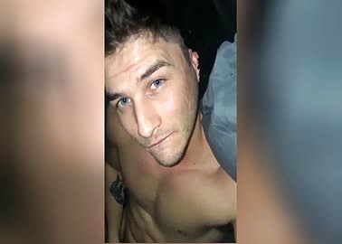 hot guy cums on his abs