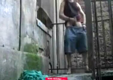 Jerking in alley