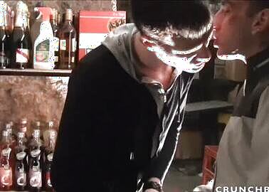 Twink fucked by the barman in the restaurant in uniform