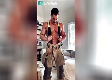 Firefighter Jerks Off