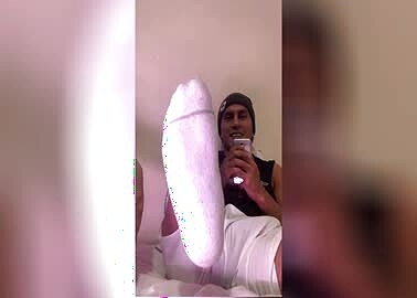Giving a Helping Hand to Let a Big Latino Cock Unload Its Slimy Cum Load