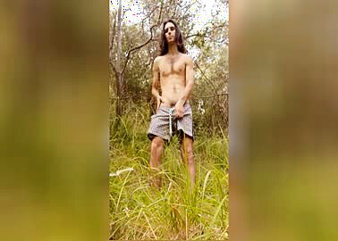 Longhaired Outside Wank