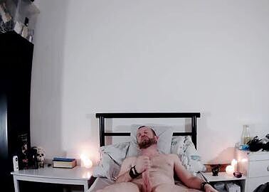 Solo bed masturbation