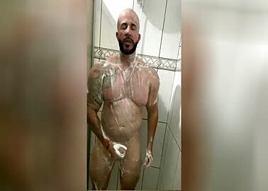 Beefcake Taking a Shower