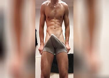 Baited stud reveals long THICK cock